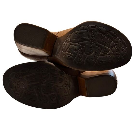 Kork Ease Roana Camel Tan Brown Leather Oxford Heeled Ankle Boot Lace Booties 7M - Picture 10 of 10